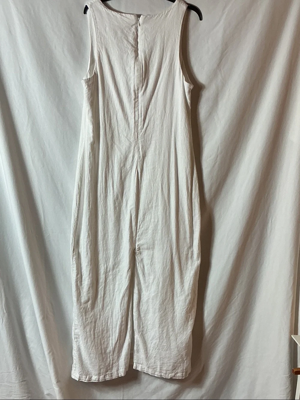 Abercrombie & Fitch White Square-Neck Linen Maxi Dress